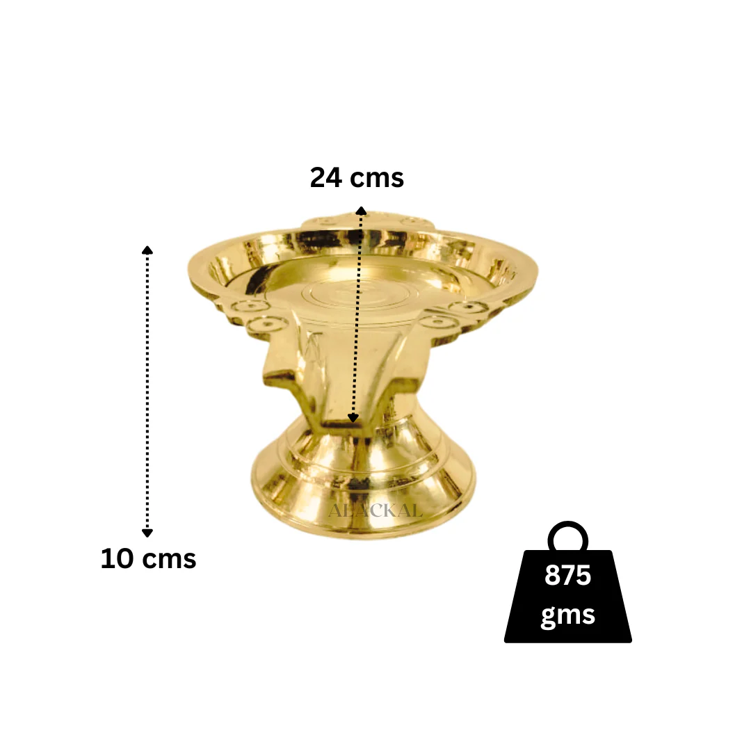BRASS ABHISHAKA STAND | ABHISHAKA PATHRA - Image 9