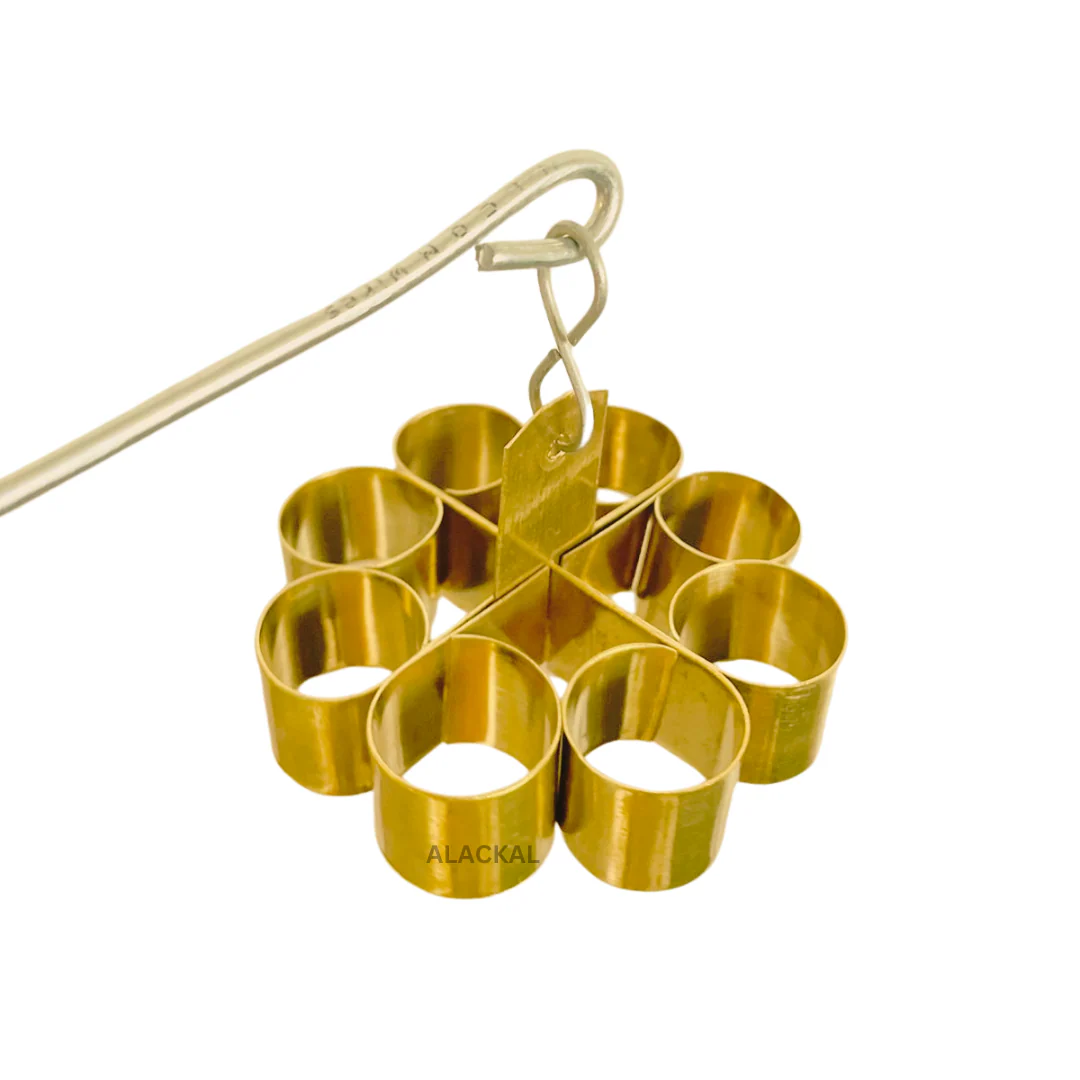 BRASS ACHAPPAM MAKER WITH STEEL HANDLE - Image 3