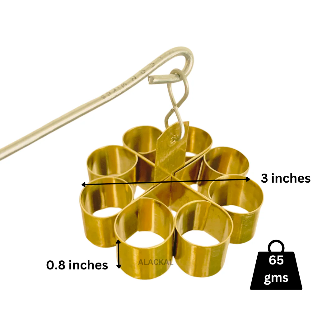 BRASS ACHAPPAM MAKER WITH STEEL HANDLE - Image 4