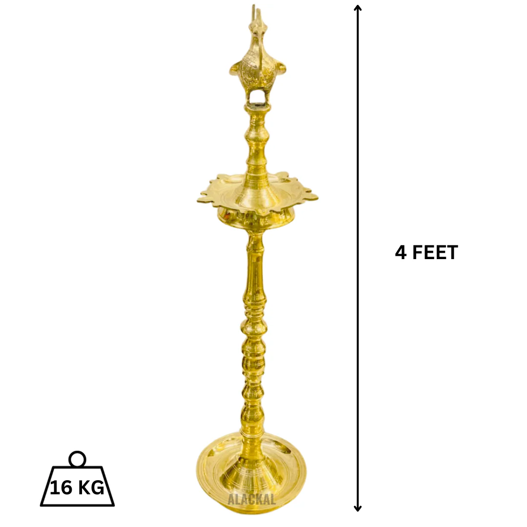 BRASS ANNAPAKSHI VILAKKU - PEACOCK HEADED OIL LAMP - Image 10