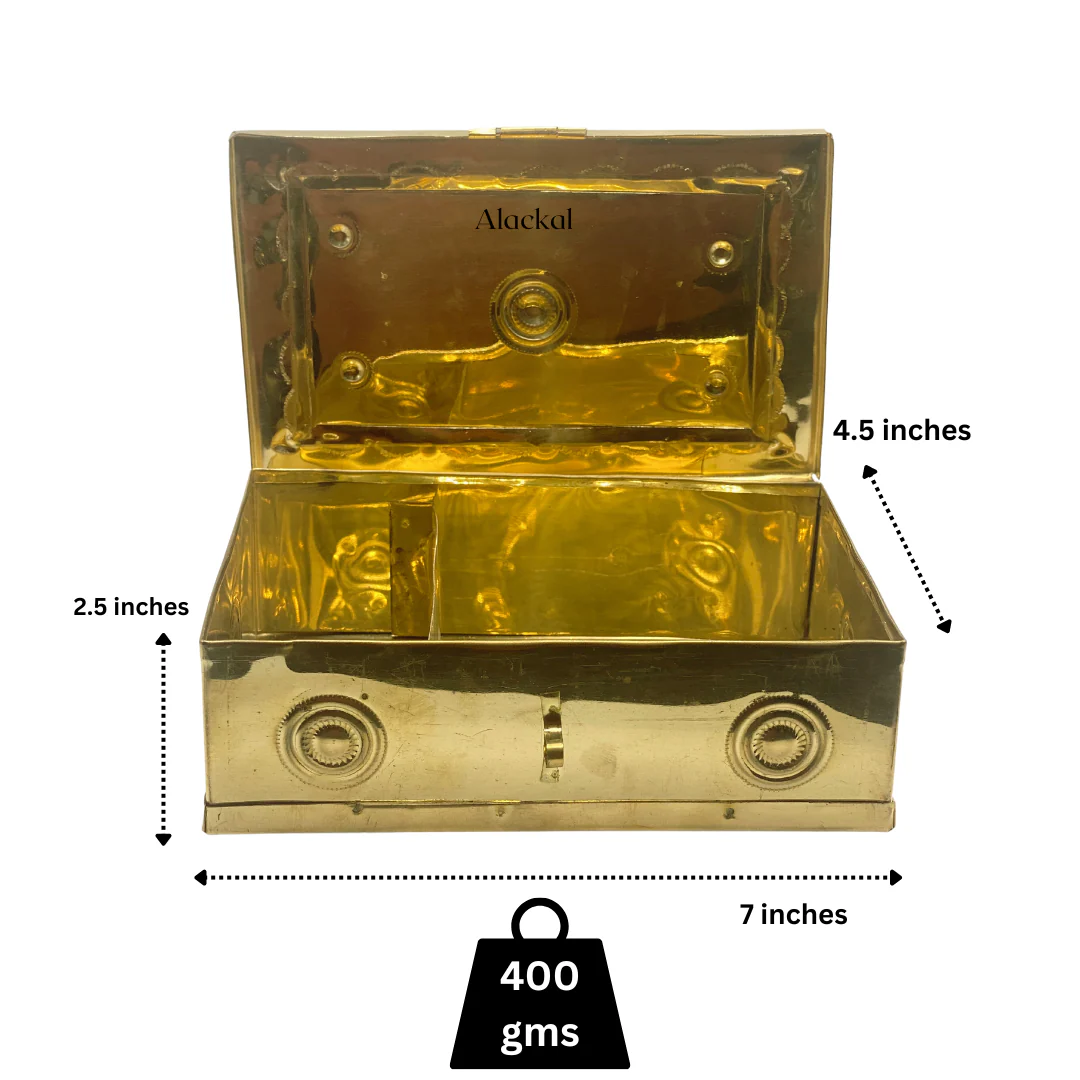 BRASS BETEL BOX | MURUKKAN PETTI | CHELLAPETTI - Image 5