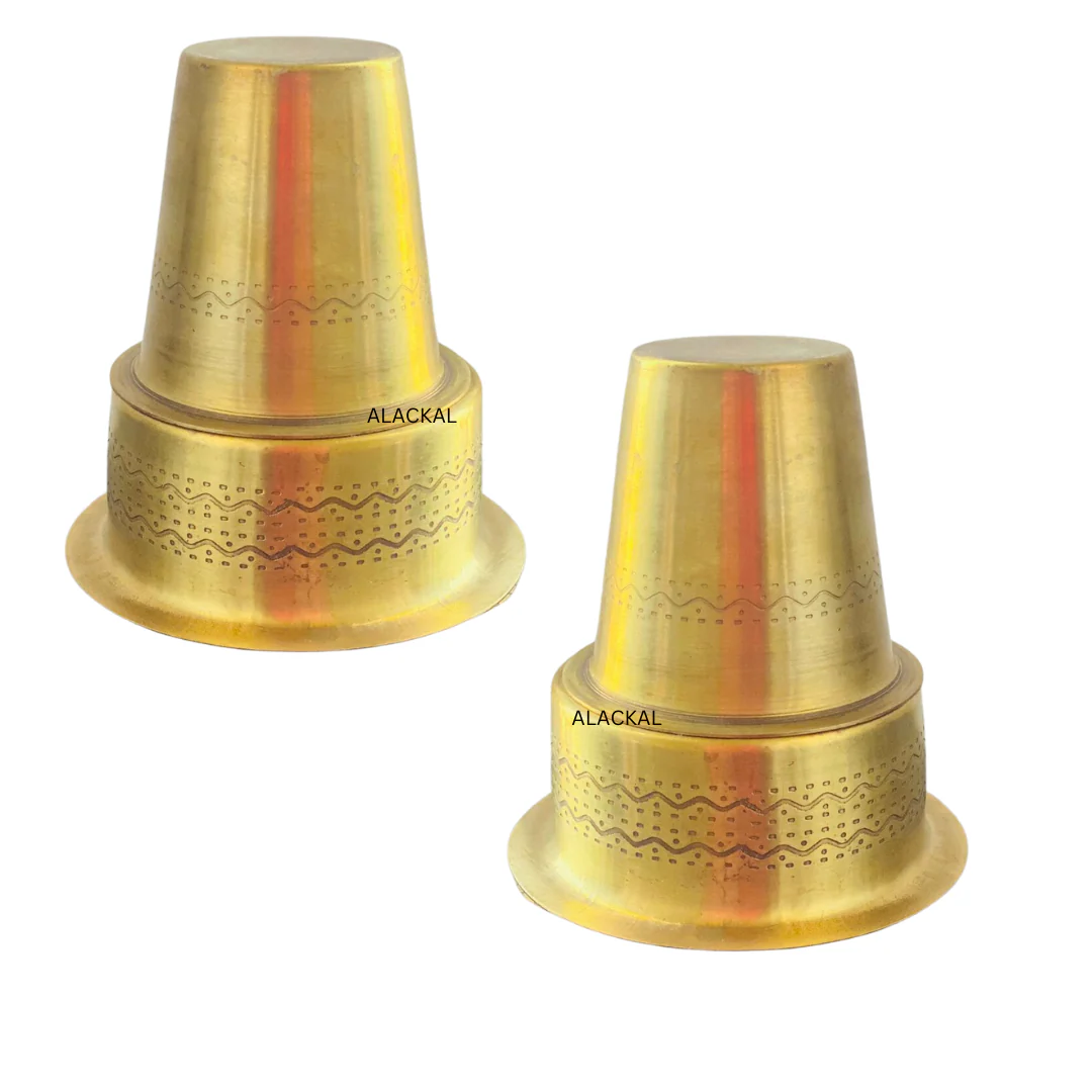 BRASS CUP AND DABRA | FILTER COFFEE CUP AND SAUCER ( PAIR ) - Image 3