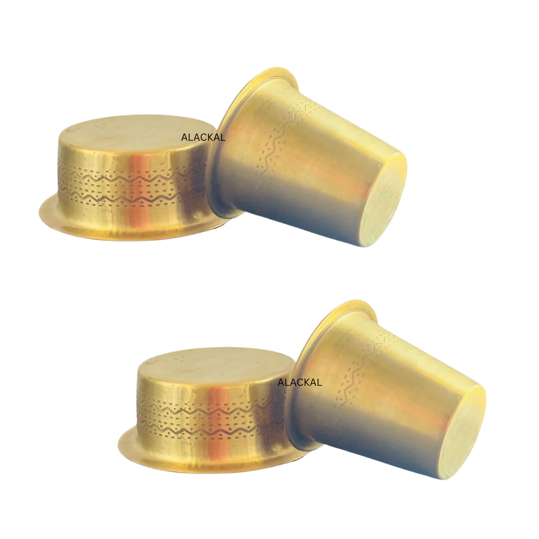 BRASS CUP AND DABRA | FILTER COFFEE CUP AND SAUCER ( PAIR ) - Image 4