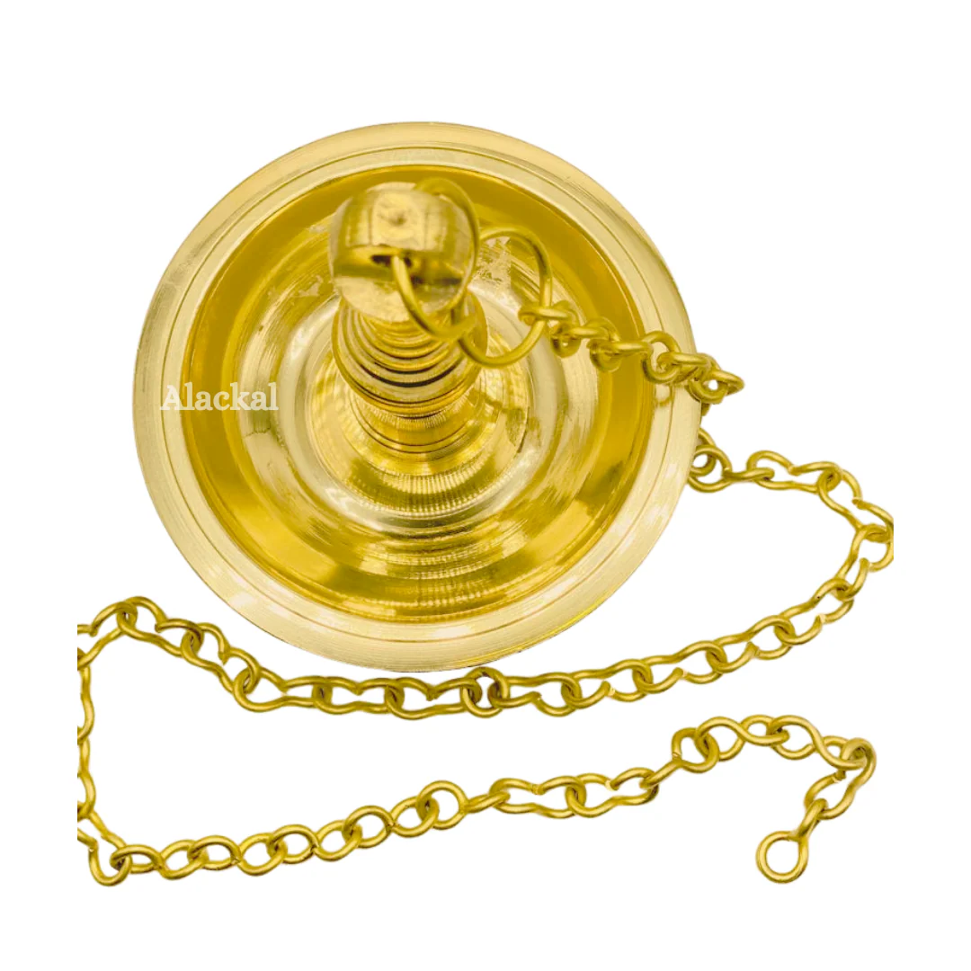 BRASS HANGING LAMPS WITH CHAIN AND HOOKS - Image 4