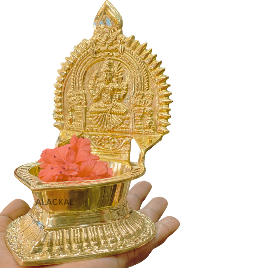 BRASS KAMAKSHI AMMAN LAMP - Image 5