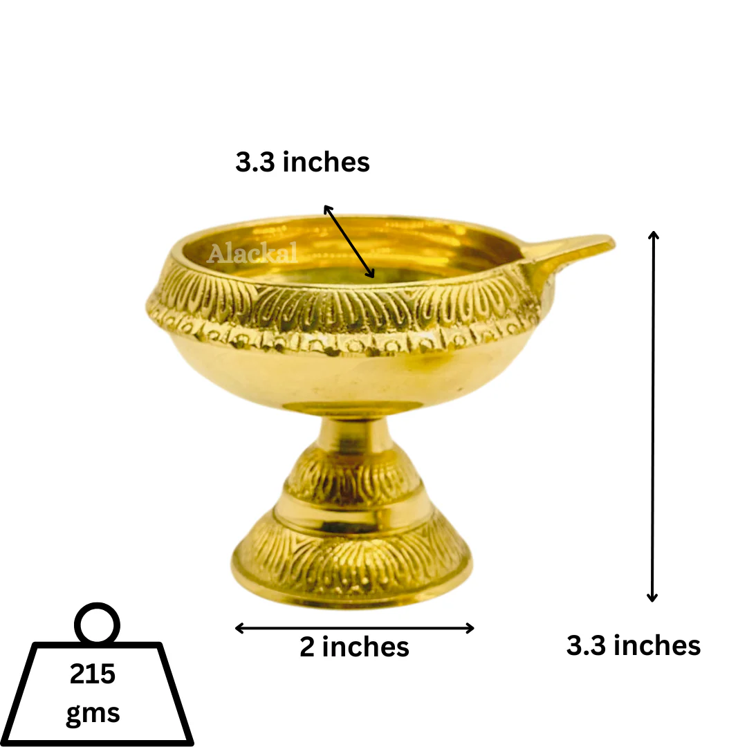 BRASS KUBERA LAMP WITH STAND  ( PAIR ) - Image 4