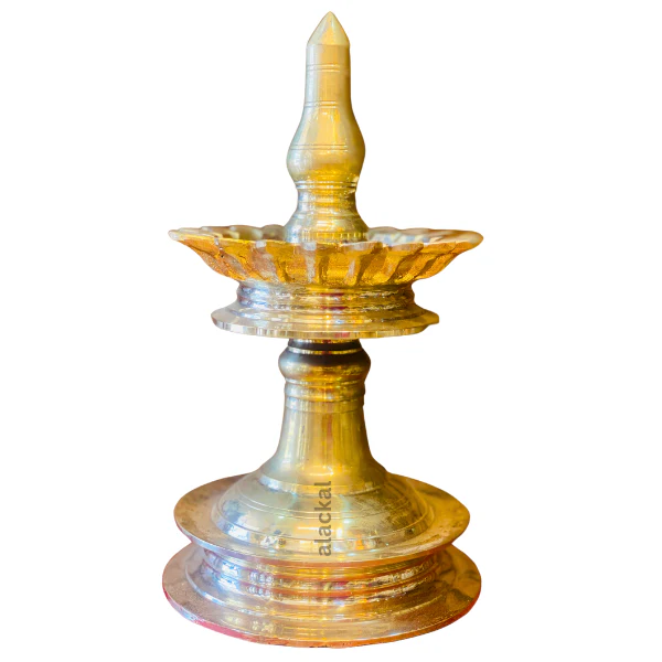 BRASS LIGHTWEIGHT BHADRADEEPAM - 21 WICKS, 3 KG, FOR TEMPLE - Image 3