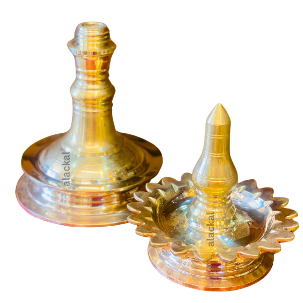 BRASS LIGHTWEIGHT BHADRADEEPAM - 21 WICKS, 3 KG, FOR TEMPLE - Image 5