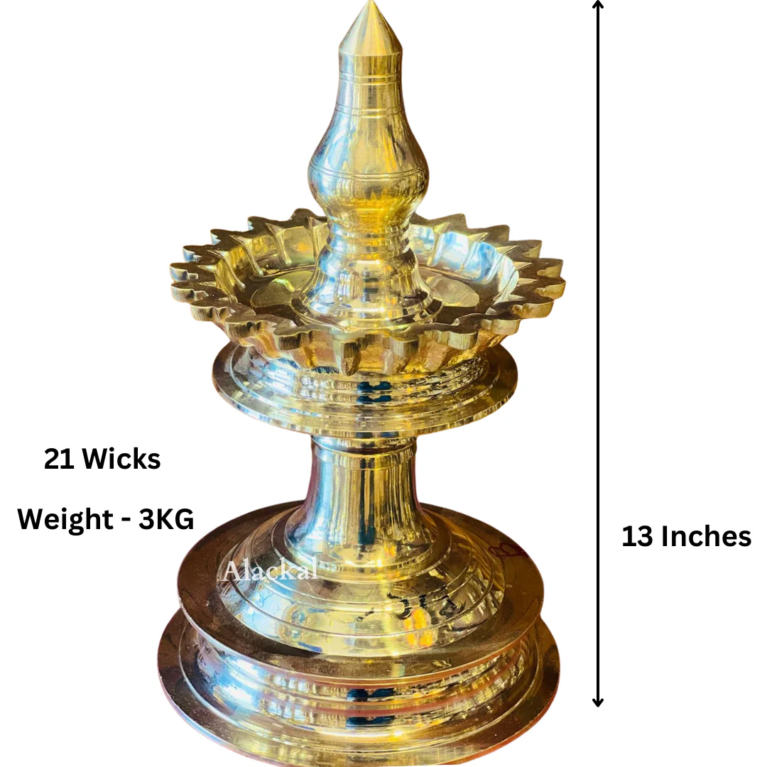Bronze Lightweight Bhadradeepam – Perfect for Temple & Home Pooja Rituals | Alackal Bell Metals Mannar - Image 4