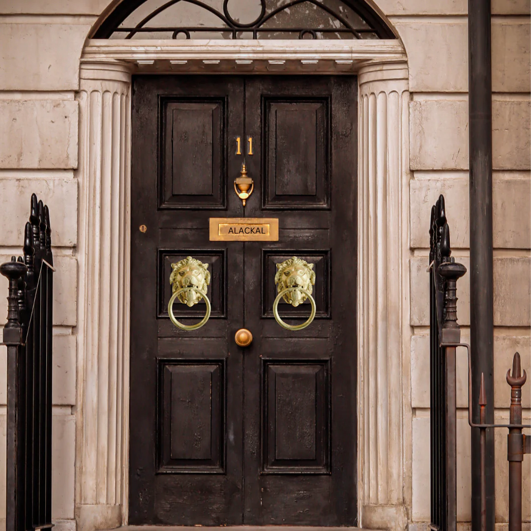 BRASS LION HEADED DOOR KNOCKER WITH SCREWS - Image 4