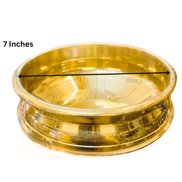 BRASS URULI FOR KEEPING BUTTER FOR KRISHNA | VISHUKANI - Image 3