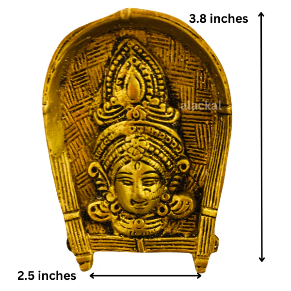 BRASS WALL HANGING DURGA DEVI FACE WITH MURAM | HOME DECORATIVE - Image 3