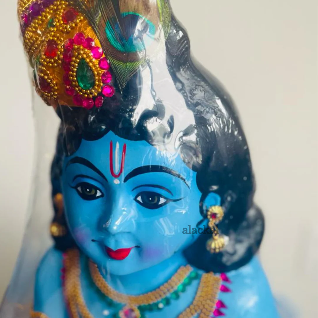 FIBER KRISHNA WITH ORNAMENTS FOR VISHUKANI | LADDU GOPAL - Image 4