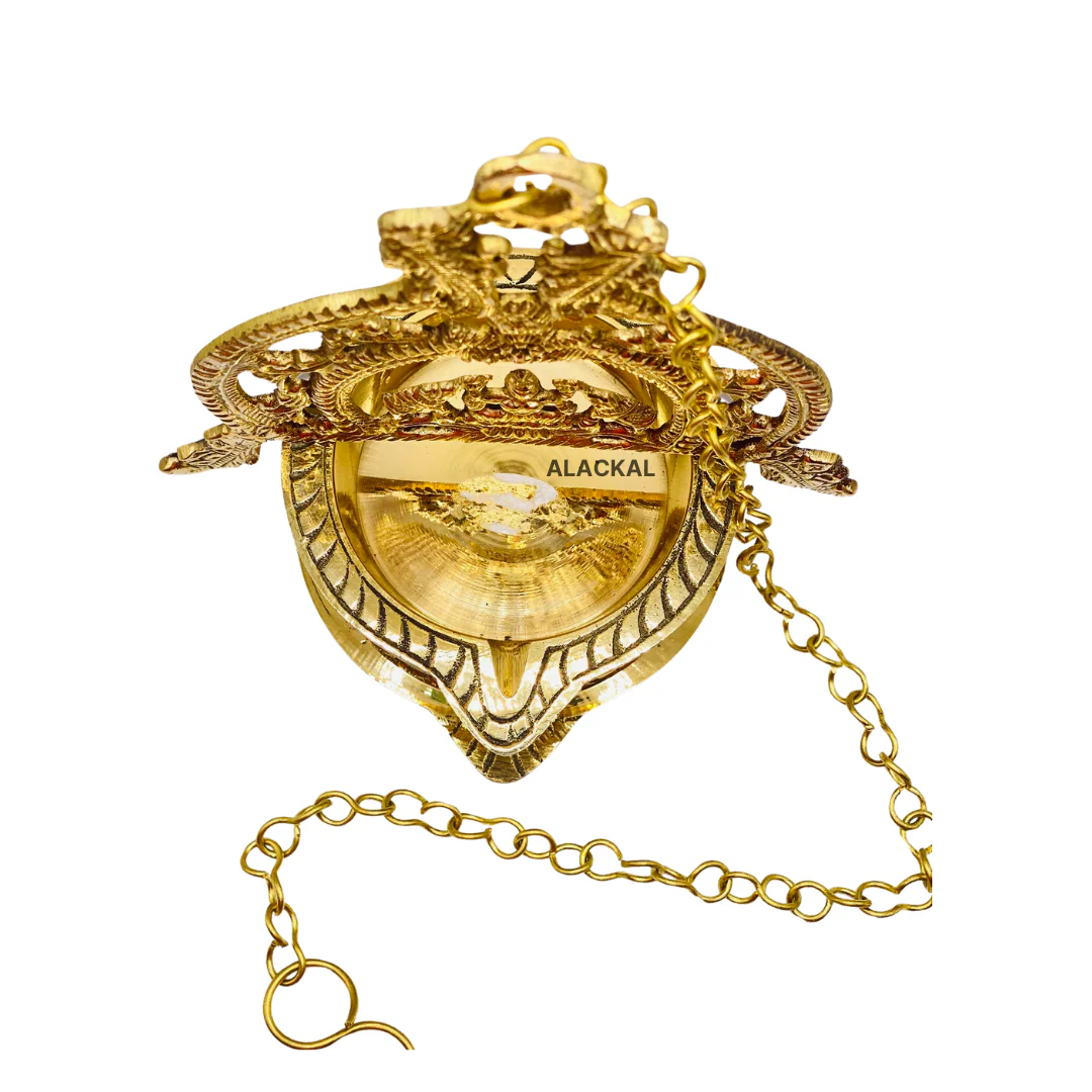 GAJALAKSHMI HANGING LAMP WITH CHAIN AND HOOKS - Image 3