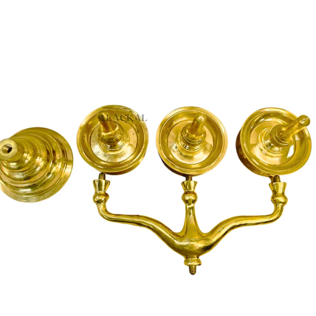 HANDMADE BRONZE KAVARAVILAKKU |THREE LAYER LAMP | OIL LAMP - Image 4