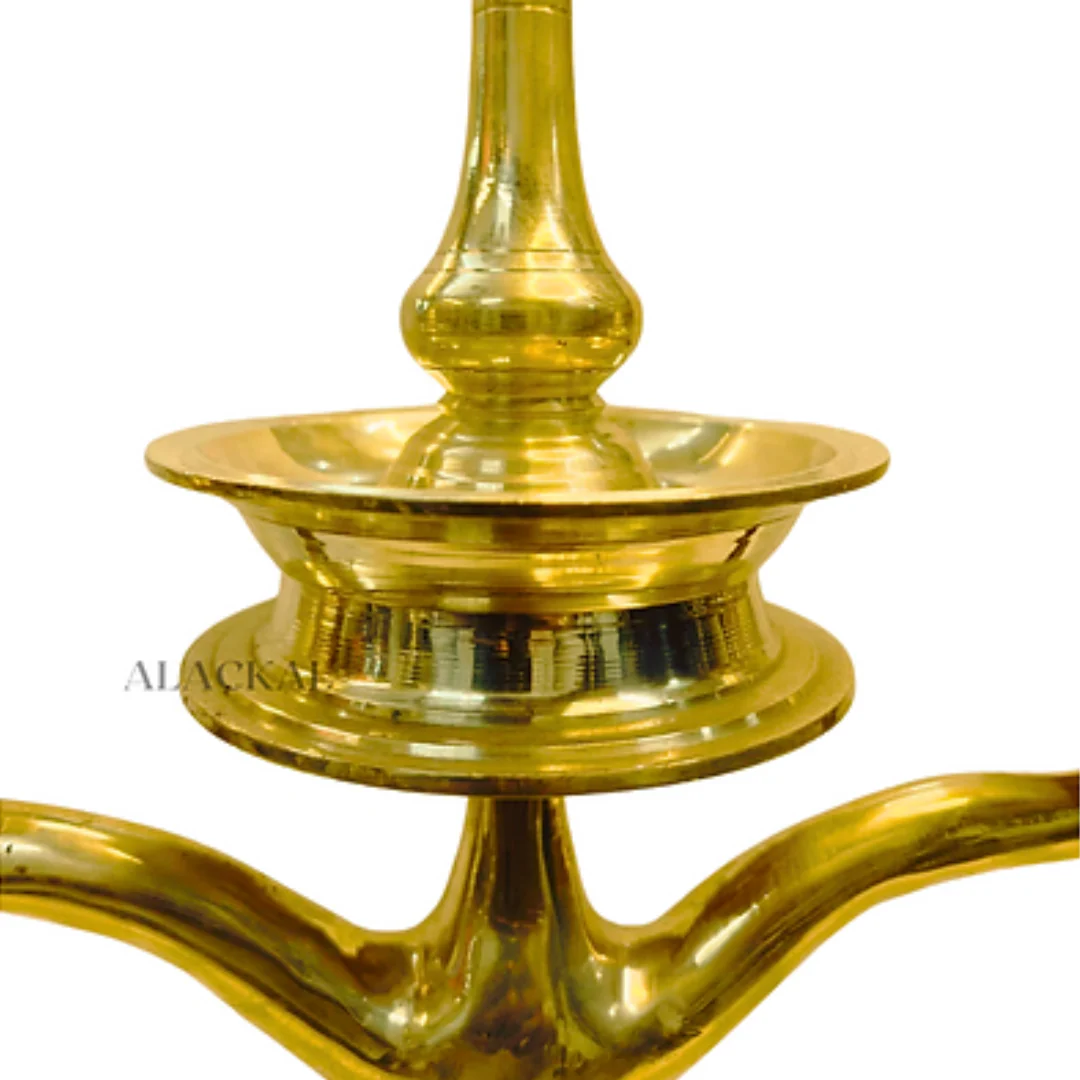 HANDMADE BRONZE KAVARAVILAKKU |THREE LAYER LAMP | OIL LAMP - Image 5