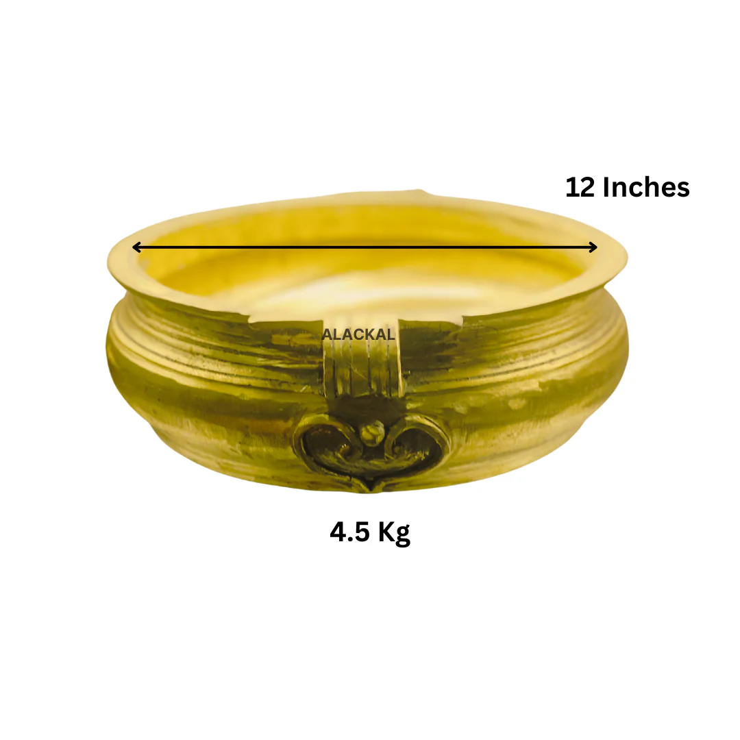 KERALA HANDMADE TRADITIONAL SMALL VARPU | KUTTIVARPU | URULI WITH HANDLE - Image 4