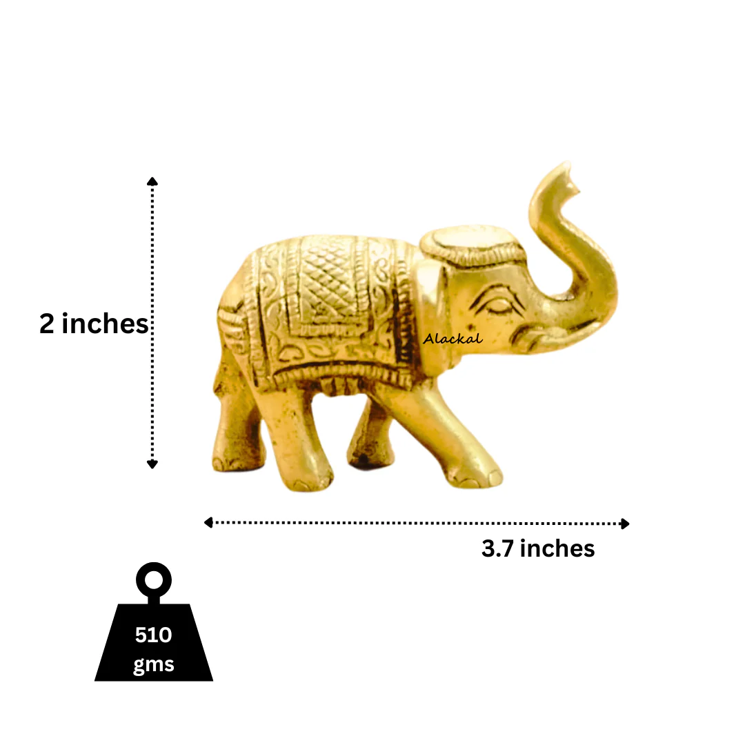SMALL BRASS ELEPHANT ( PAIR ) - Image 3