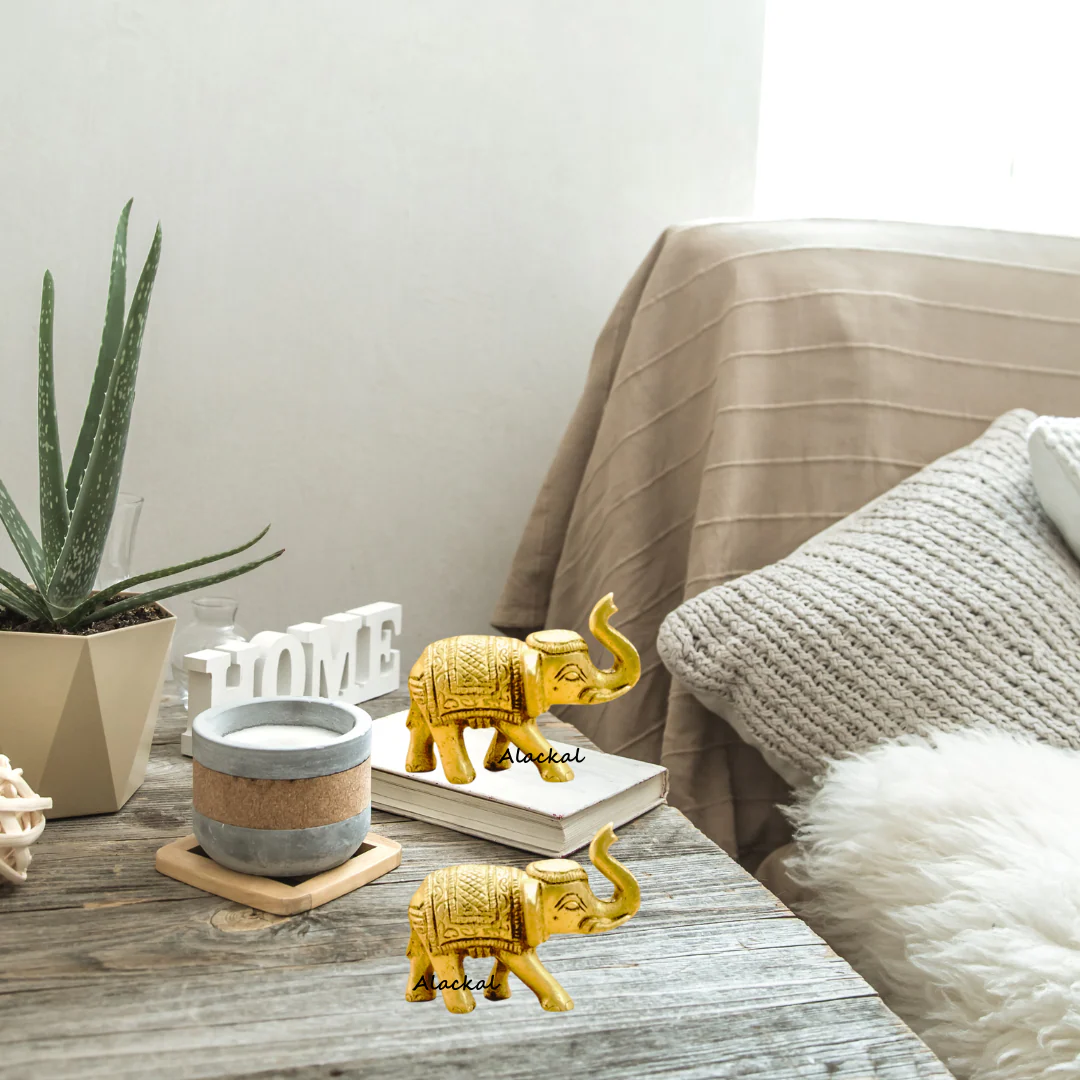 SMALL BRASS ELEPHANT ( PAIR ) - Image 4