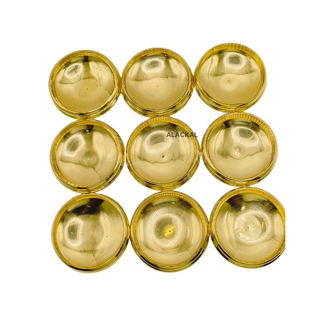 SMALL BRASS URULI 9 PIECES | RETURN GIFT | SERVING URULI - Image 5
