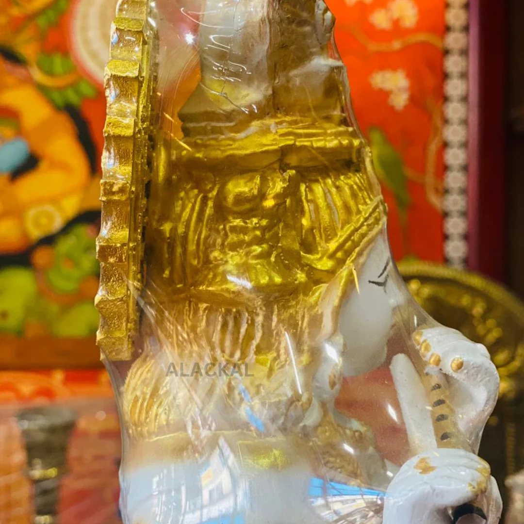 SREE KRISHNA IDOL IN FIBER MATERIAL | WHITE COLOUR | KRISHNA VIGRAHAM FOR VISHU - Image 7