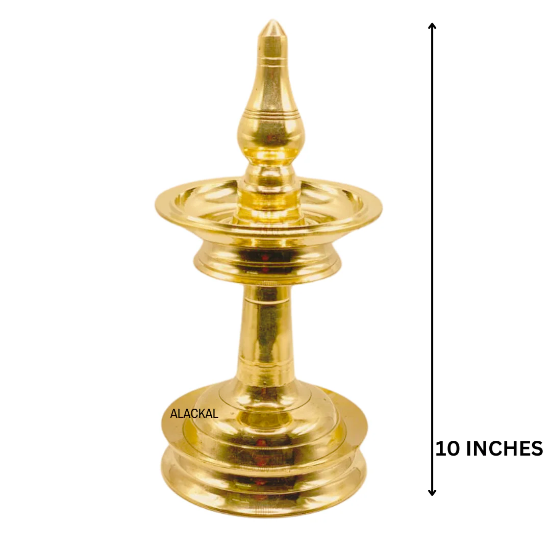 TRADITIONAL BRASS GANAPATHY VILAKKU - Image 5