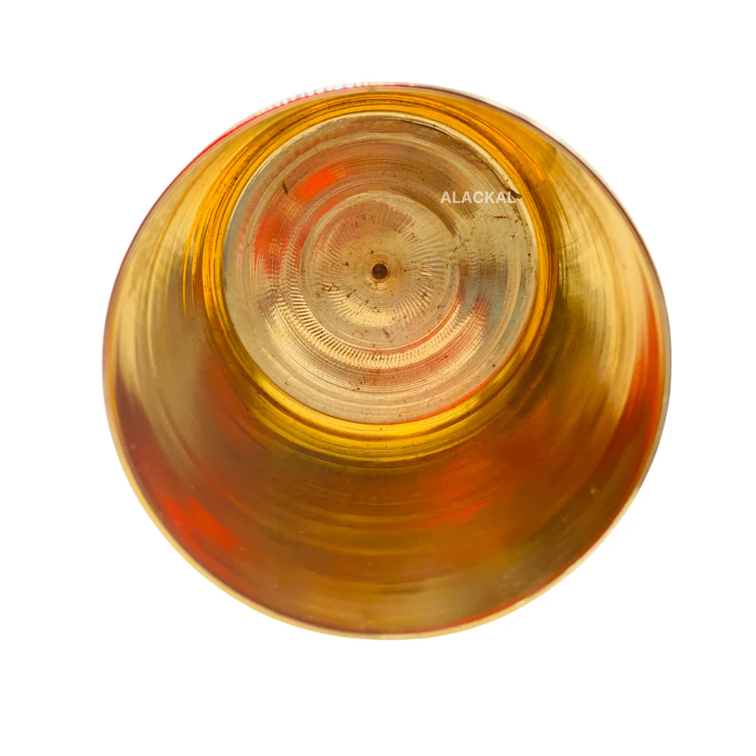 TRADITIONAL BRASS RICE MEASURING VESSEL PADI UZHAKKU | NAAZHI - Image 3