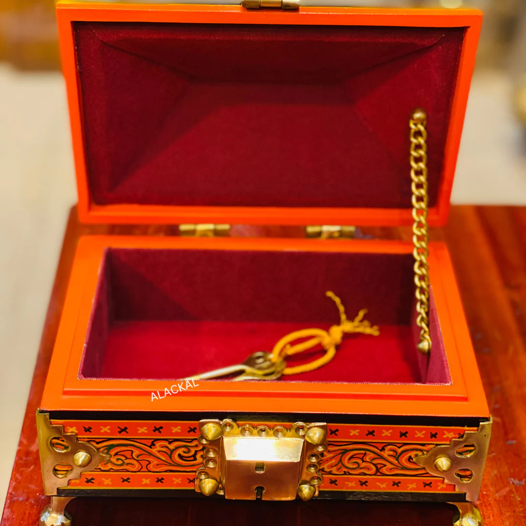 TRADITIONAL NETTURPETTI | WOODEN JEWEL BOX | KERALA AMADAPETTI FOR GIFTING | HOME STYLING - Image 3