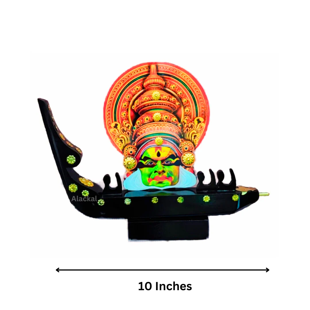 WOODEN BOAT WITH KATHAKALI FACE - Image 4